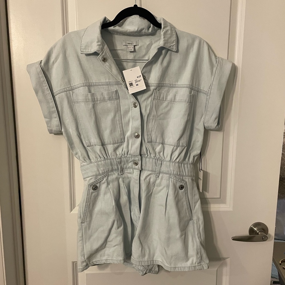 Denim romper